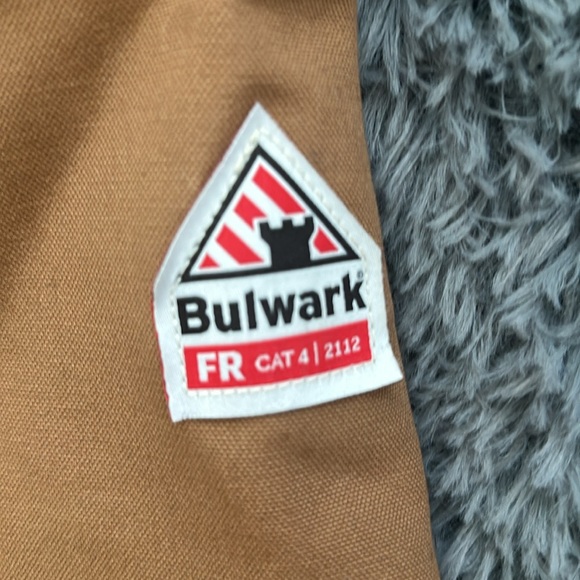 Bulwark FR flame resistant insulated hooded jacket brown jacket nwot sz m - Picture 6 of 9